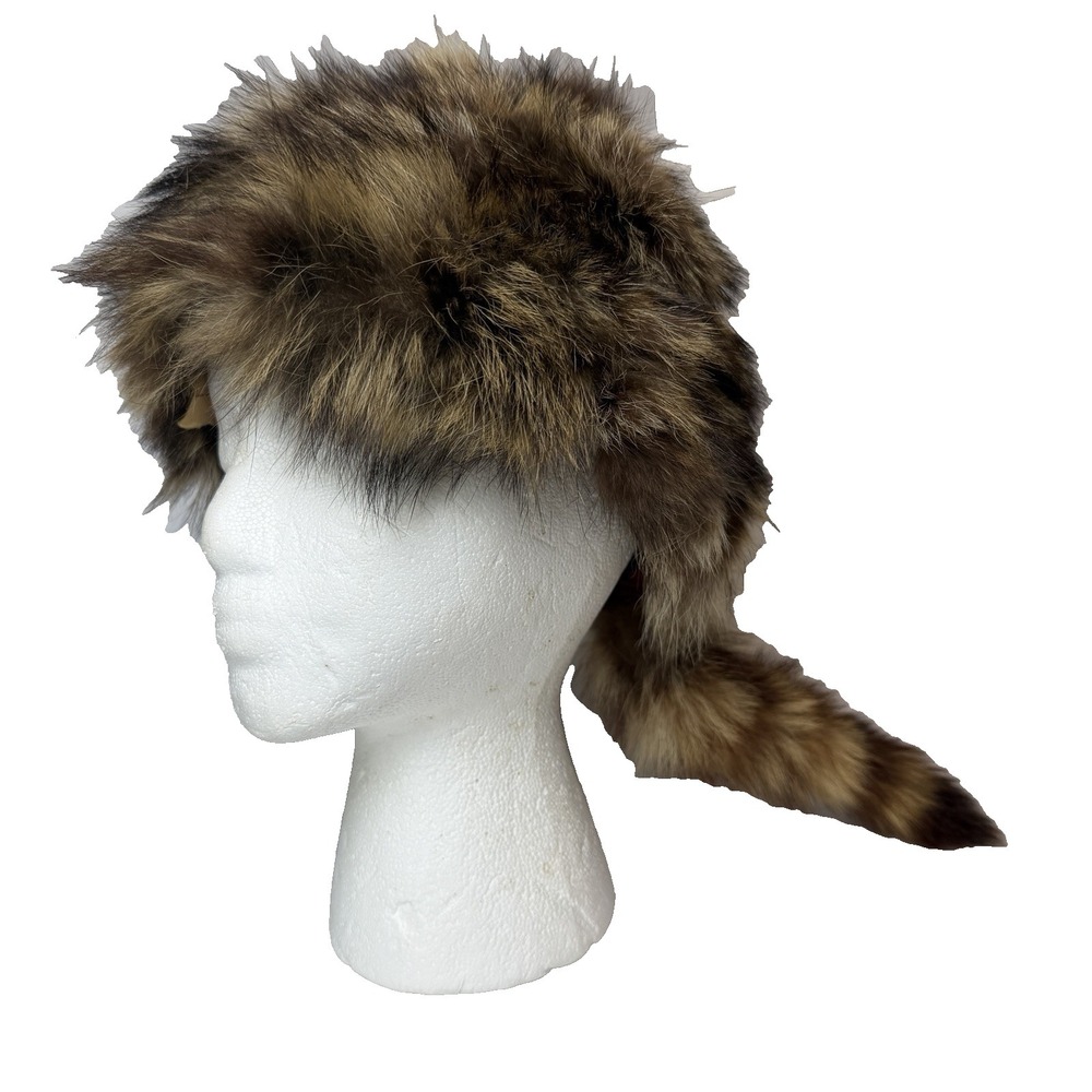 Natural Racoon Sides Fur Hat North King J.J Seifter & Sons Inc Union Made XL VGT